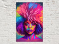 Neon Crown Afro Art Digital Download