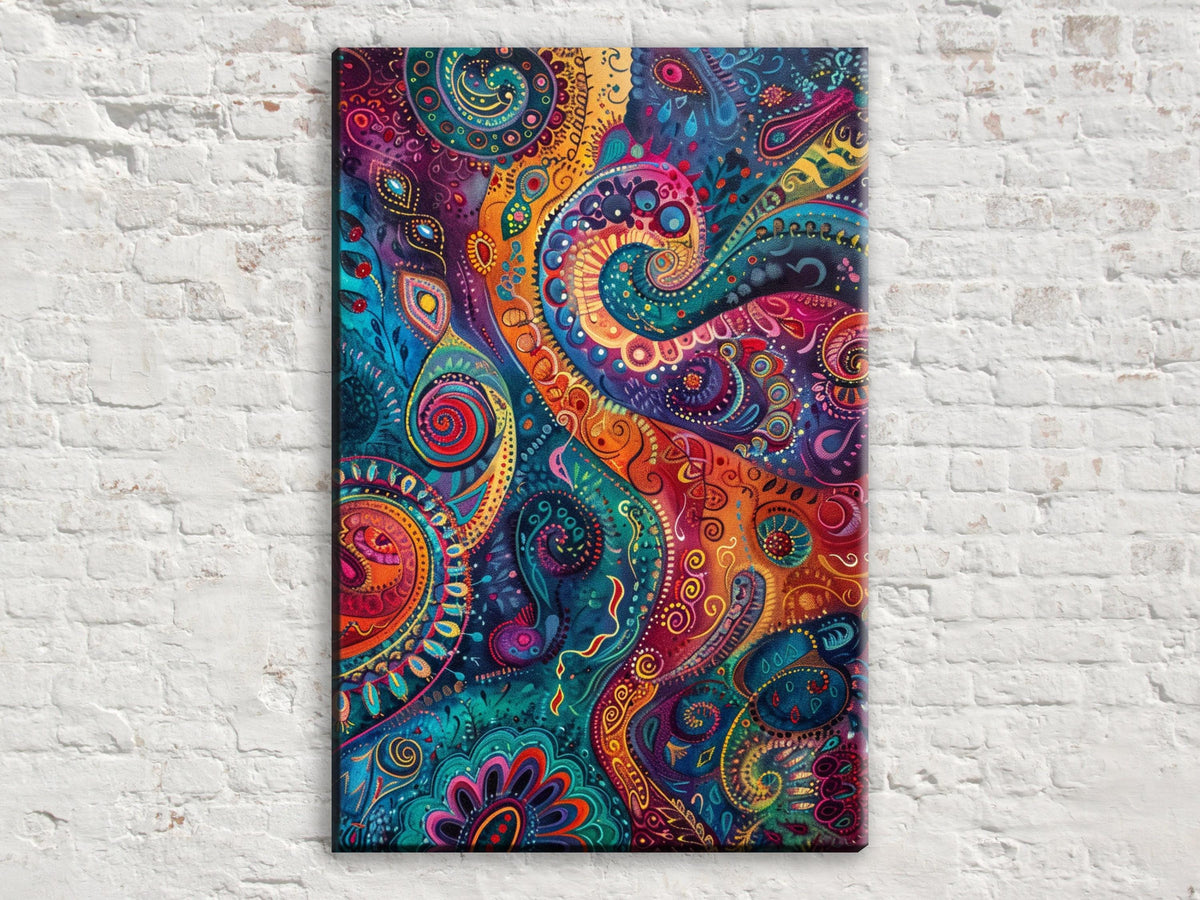 Cosmic Paisley Symphony Digital Artwork