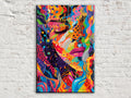 Vibrant Abstract Female Portrait Digital Art
