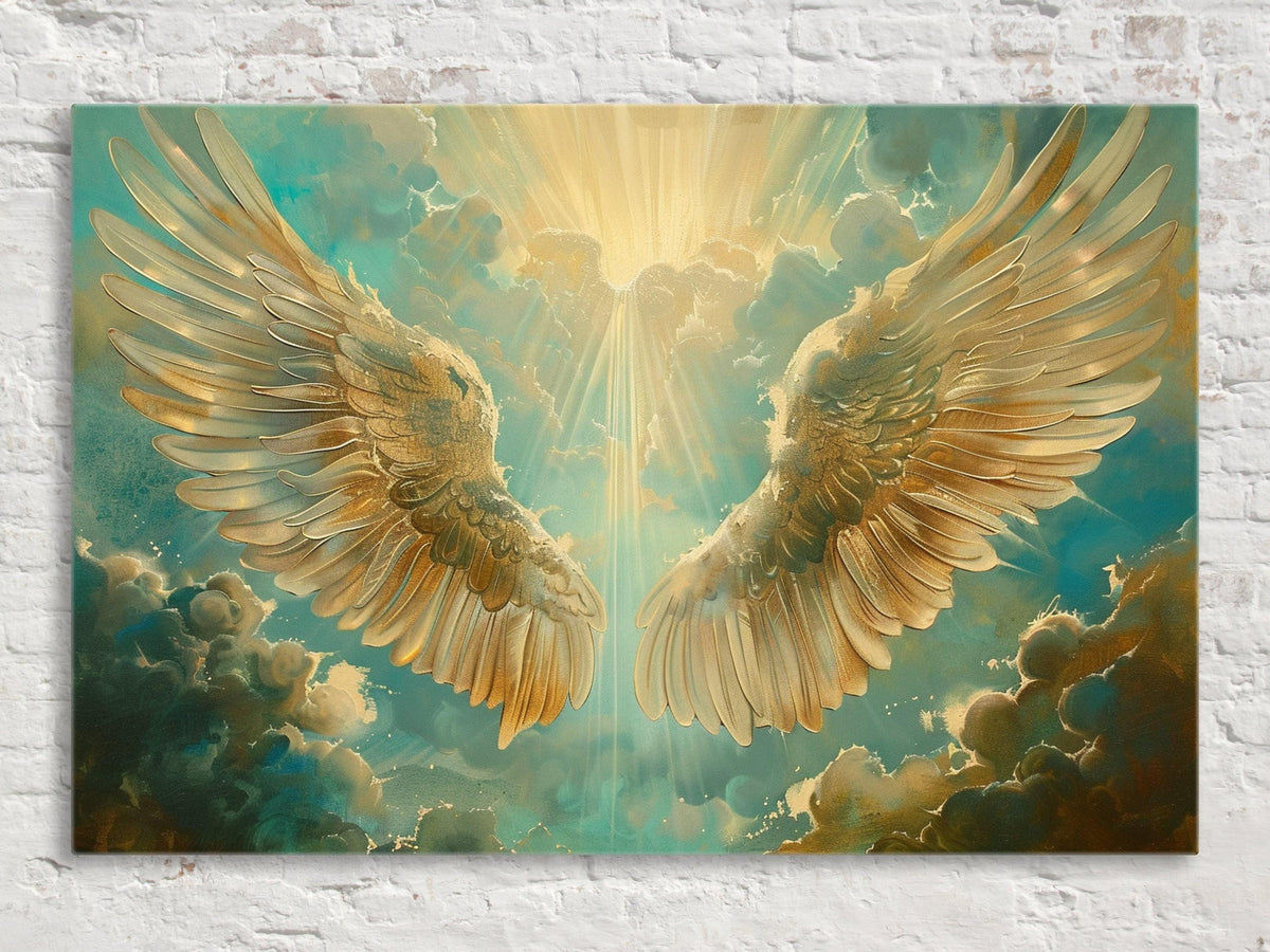 Golden Angel Wings Digital Art