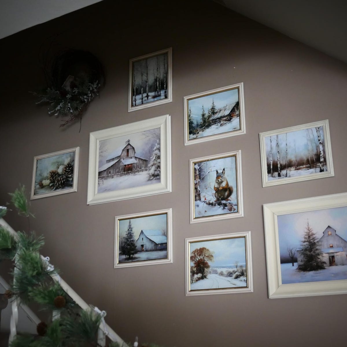 Snowy Winter Wonderland Barn Digital Art