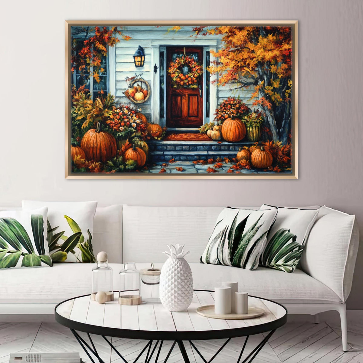 Autumn Harvest Porch Digital Artwork