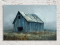 Rustic Blue Barn Digital Artwork