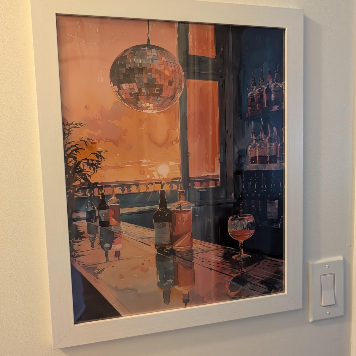 Sunset Disco Bar Digital Art Print