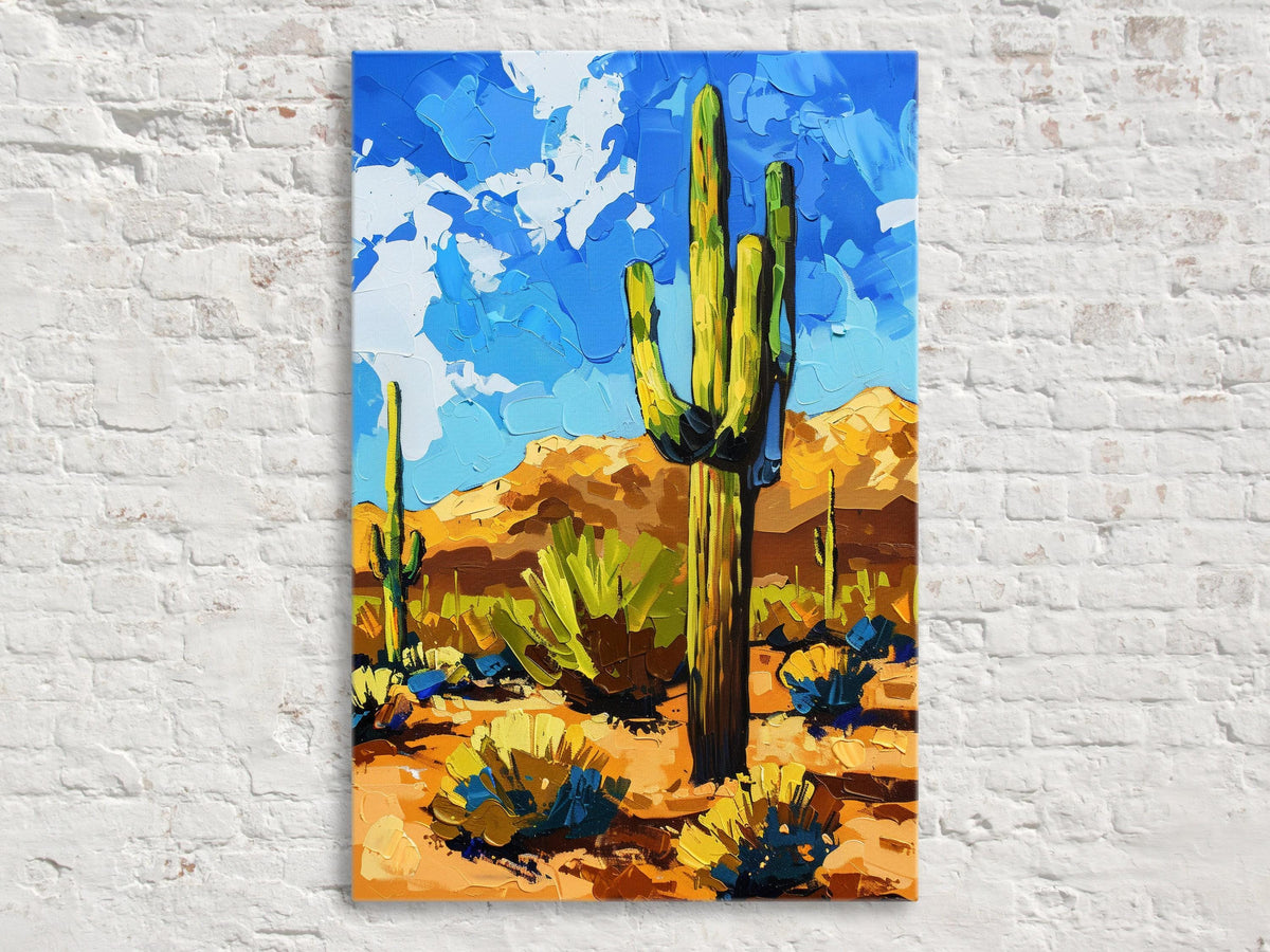 Desert Saguaro Cactus Digital Artwork