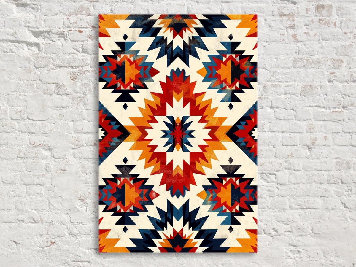 Boho Aztec Geometric Digital Artwork