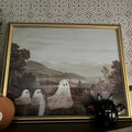 Vintage Landscape with Friendly Ghosts Digital Art