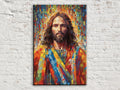 Vibrant Jesus Christ Abstract Digital Art