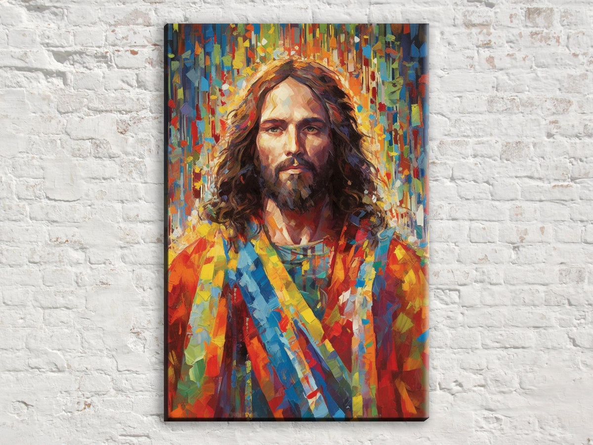 Vibrant Jesus Christ Abstract Digital Art