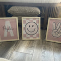 Pink Retro Vibe Wall Art Bundle - Instant Digital Download