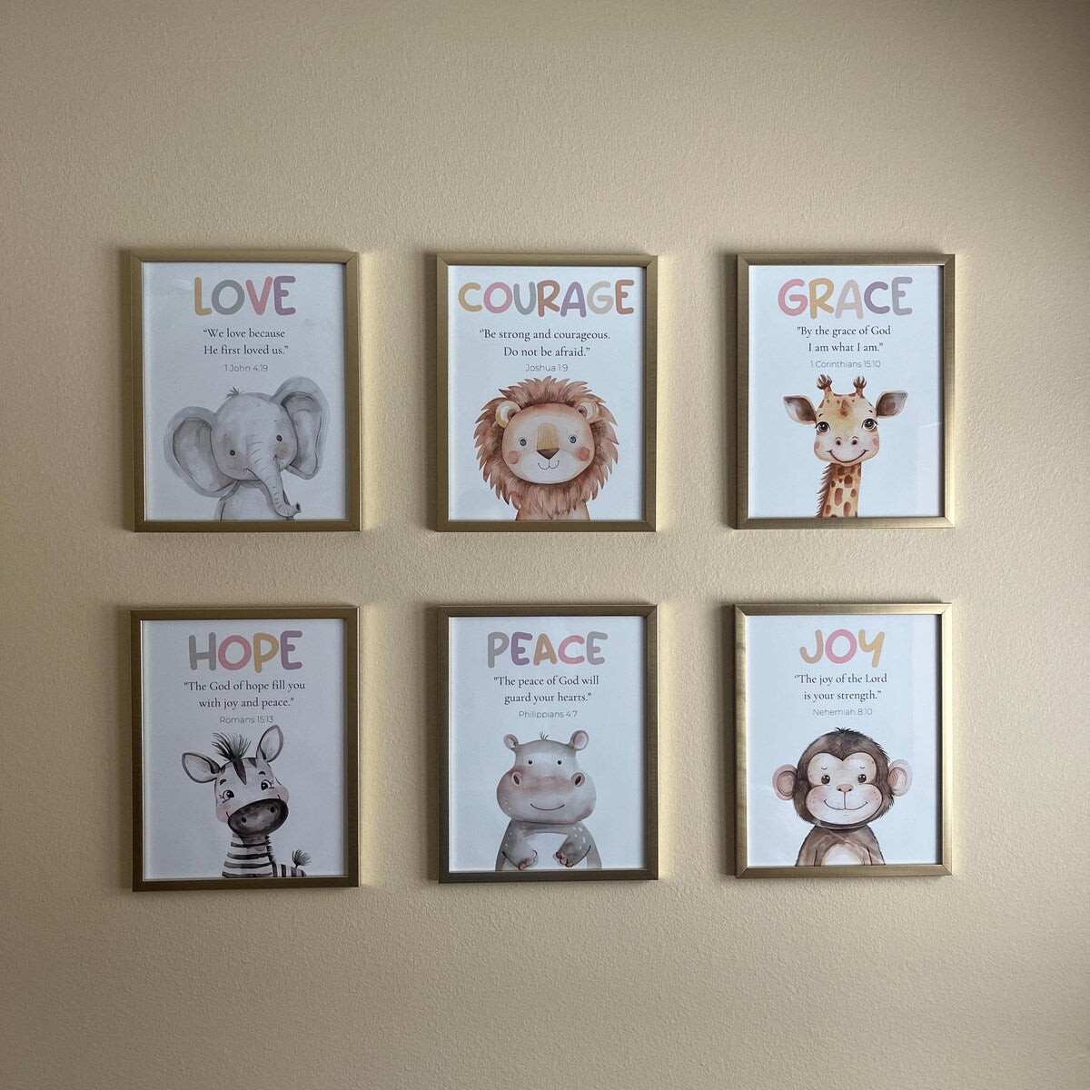 Safari Animals Bible Verse Digital Print Bundle