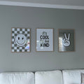 Retro Positive Vibes Wall Art Trio
