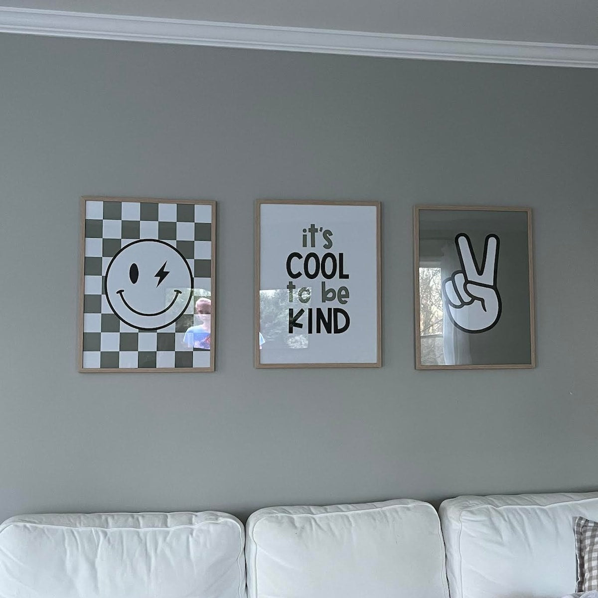 Retro Positive Vibes Wall Art Trio