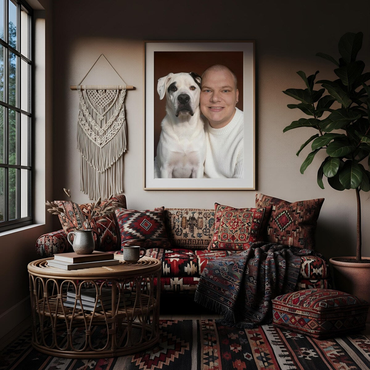 Man and Dog Portrait Digital Download