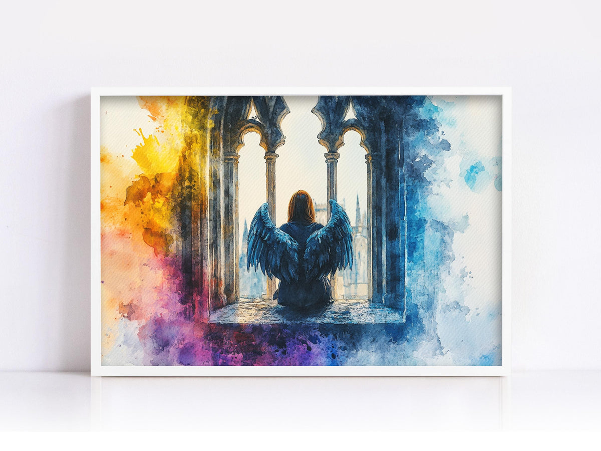 Celestial Window Watercolor Digital Art