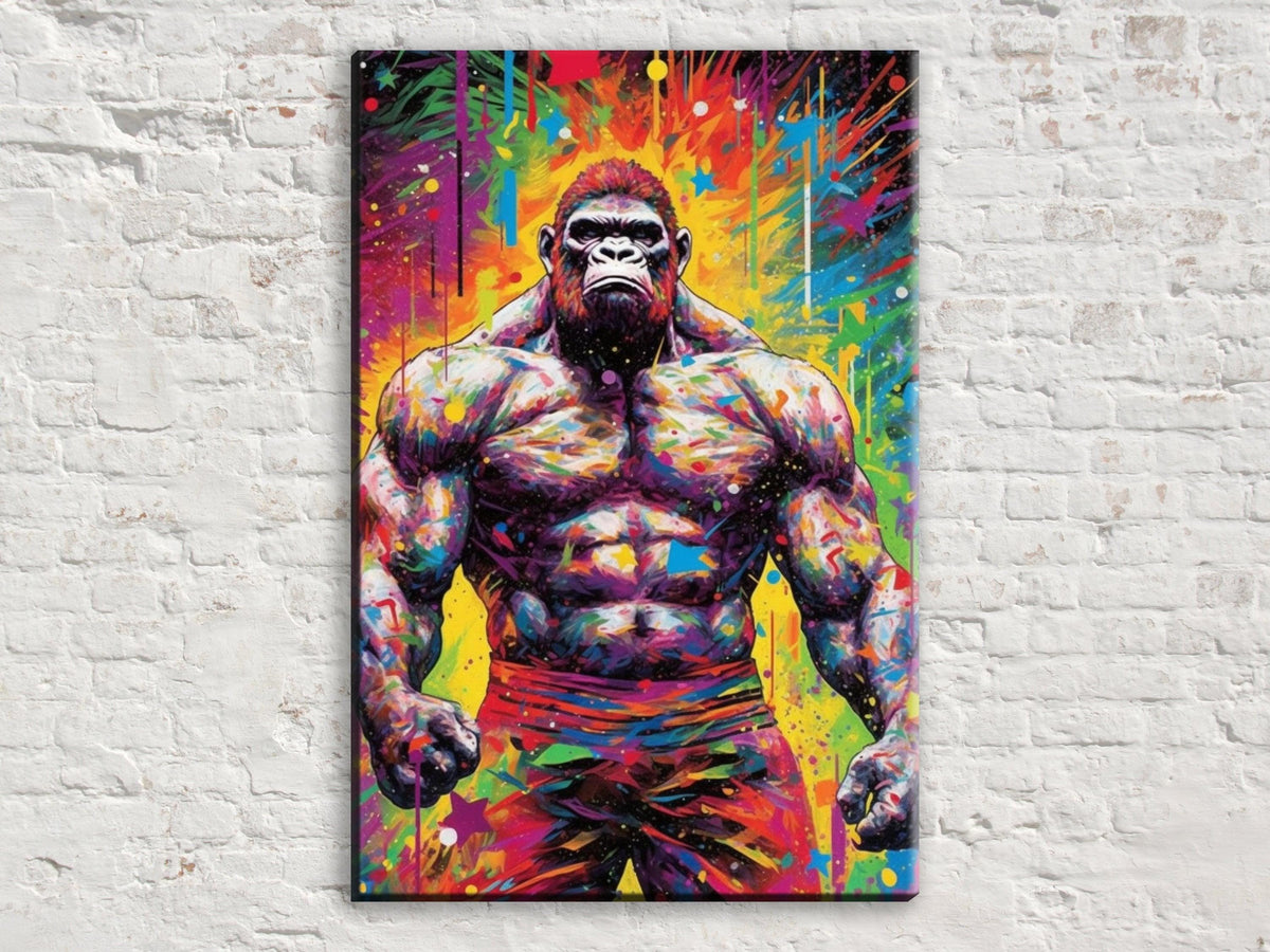 Vibrant Gorilla Bodybuilder Digital Art