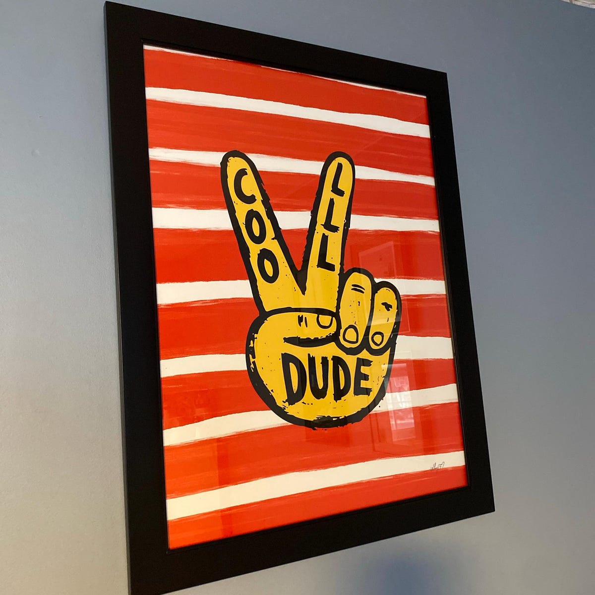Cool Dude Peace Sign Digital Artwork