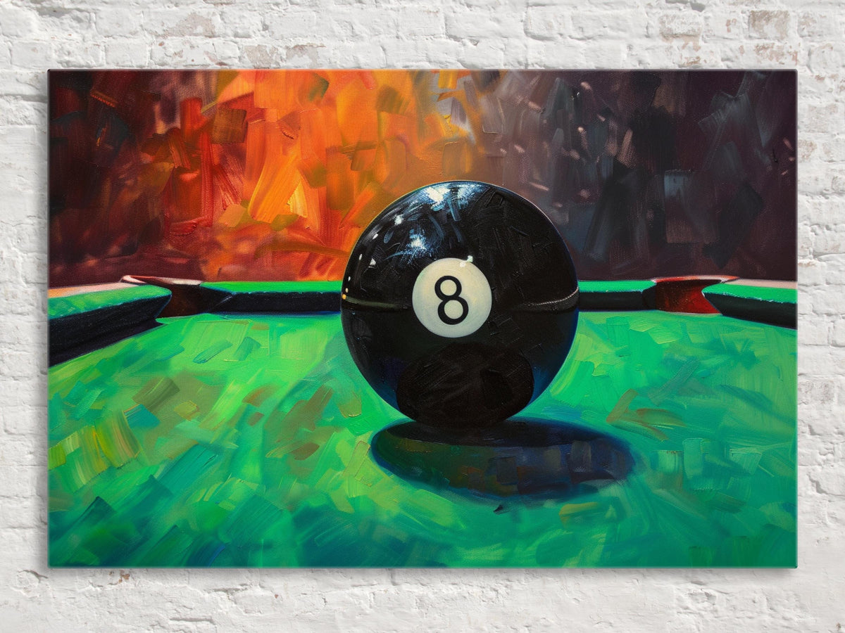 Vibrant Billiards 8 Ball Digital Artwork