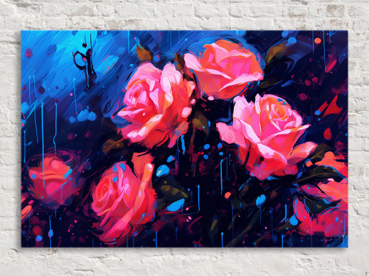 Neon Bloom Abstract Digital Art