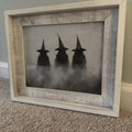 Three Witches Foggy Silhouette Digital Art