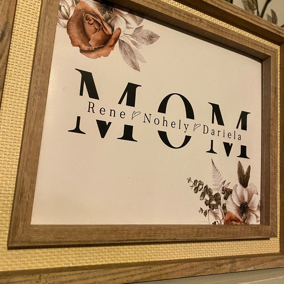 Personalized Mom Floral Digital Art Print