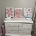 Pink Daisy Nursery Gallery Wall Digital Download Set