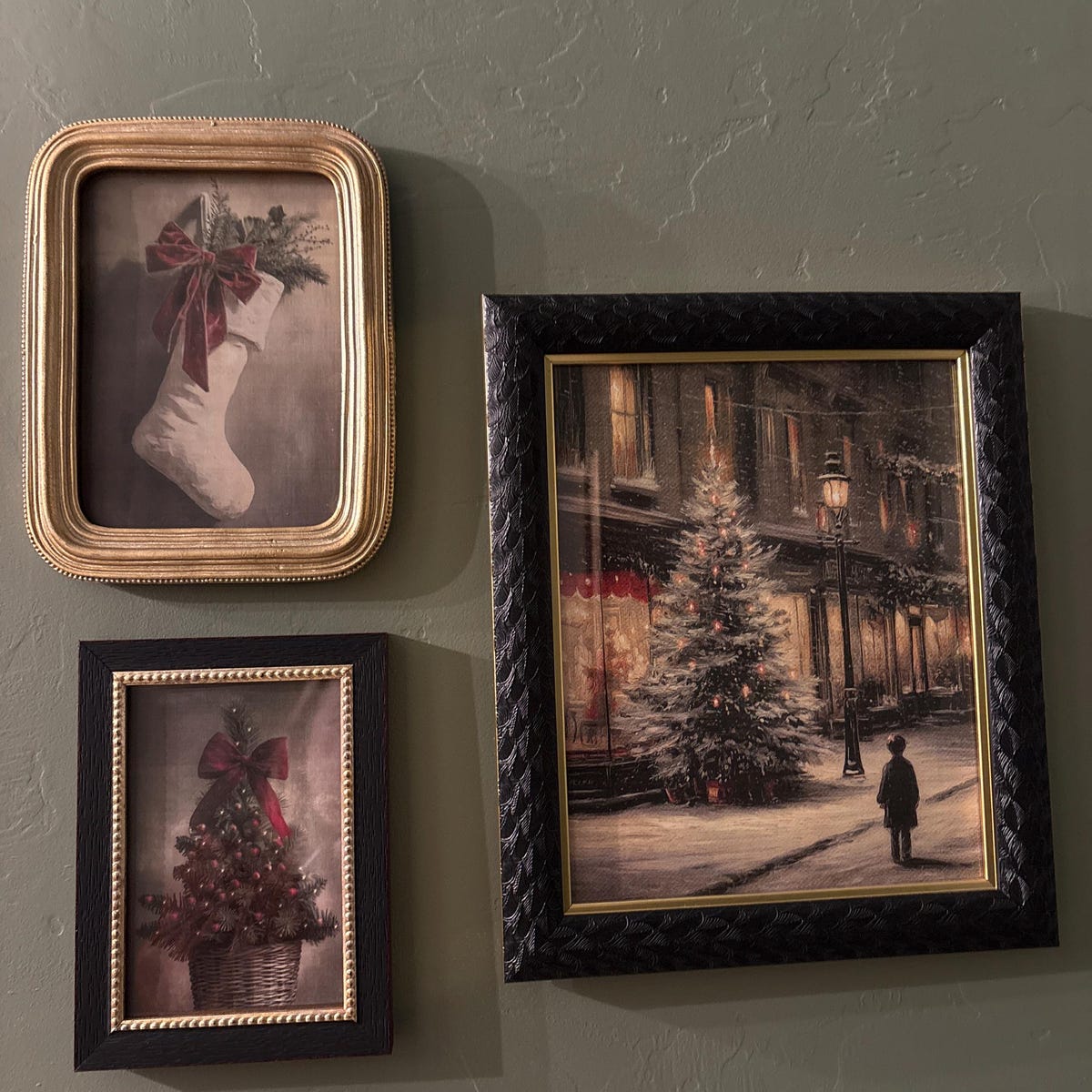 Victorian Christmas Street Digital Art Print