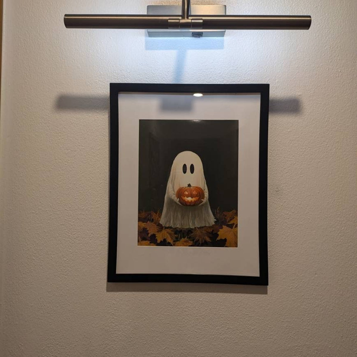 Spooky Ghost with Jack-o-Lantern Digital Art