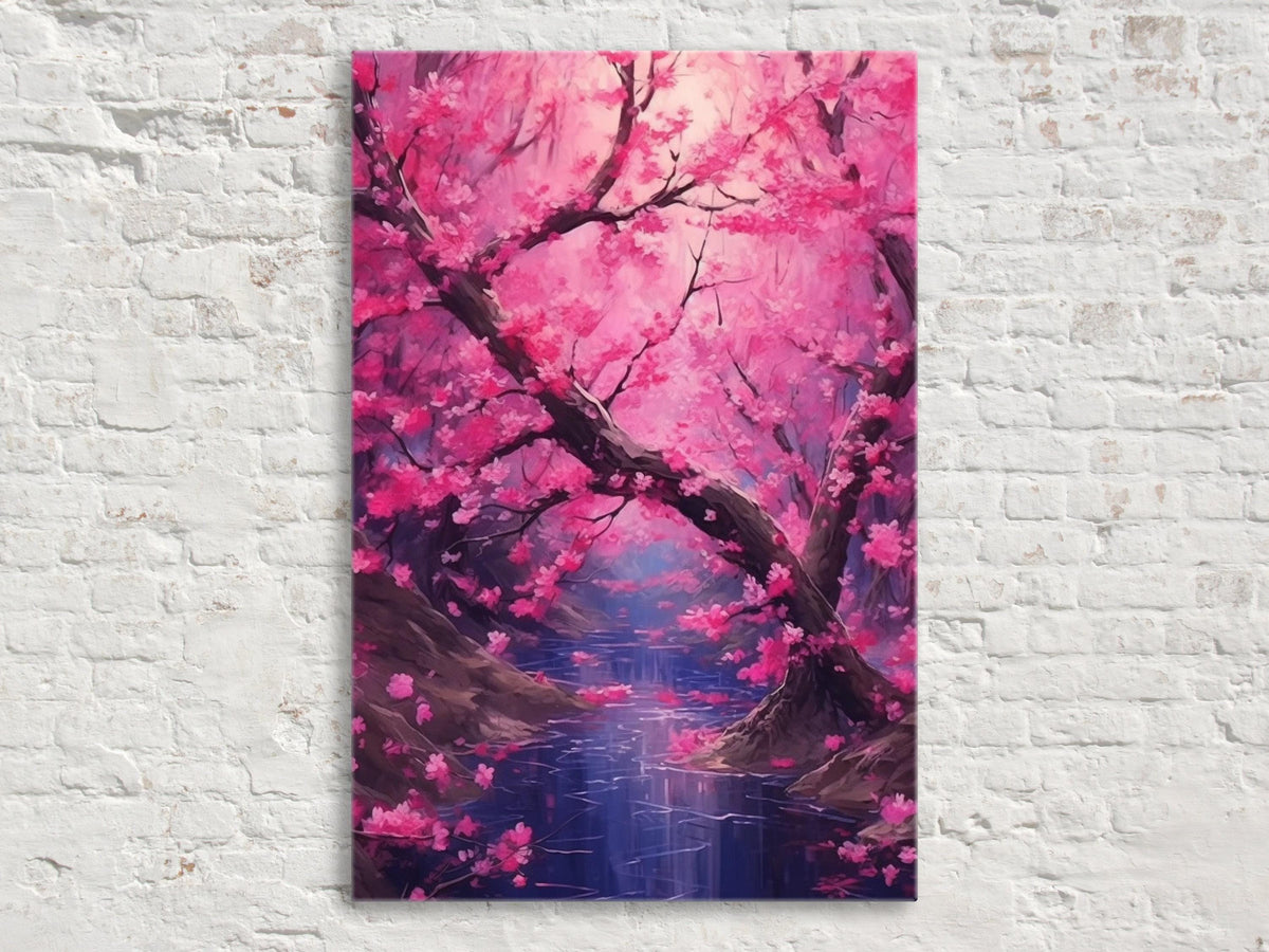 Pink Blossom River Digital Art