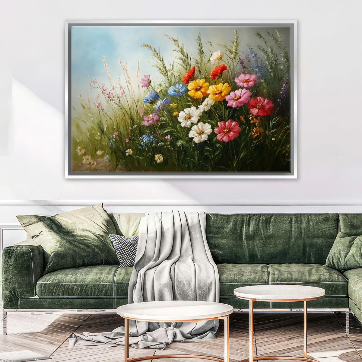 Vibrant Wildflower Meadow Digital Artwork