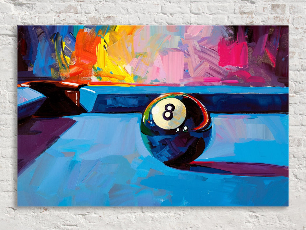 Vibrant 8-Ball Billiards Digital Art