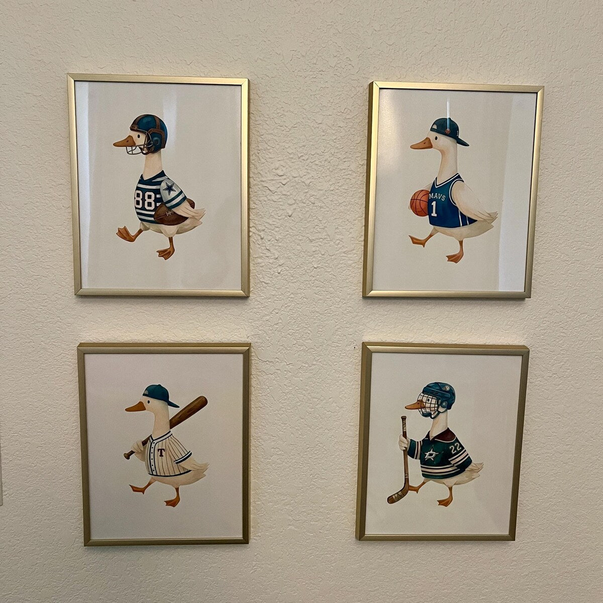 Sporty Ducks Digital Art Collection