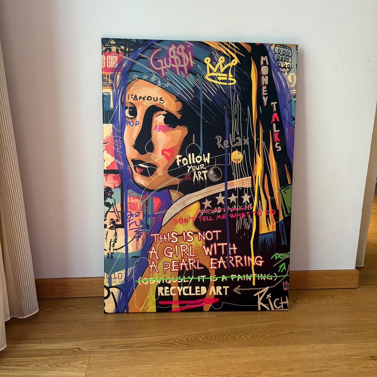 Urban Street Art Girl with a Pearl Earring Digital Download