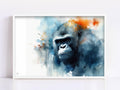Watercolor Gorilla Digital Art