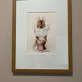 Charming Reading Mouse Digital Artwork