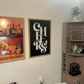 Cheers Bold Typography Digital Art Print