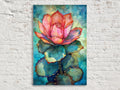 Stained Glass Succulent Bloom Digital Art