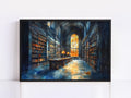 Enchanted Library Watercolor Digital Art