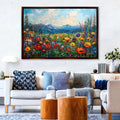 Vibrant Alpine Meadow Digital Artwork