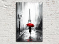 Parisian Rain Red Umbrella Digital Art