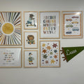 Boho Nursery Wall Art Gallery Set