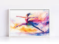 Watercolor Ballerina Leap Digital Art