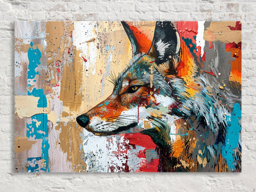 Abstract Fox High-Resolution Digital Artwork
