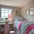 Chic Pink Stripes and Hydrangea Digital Art Set