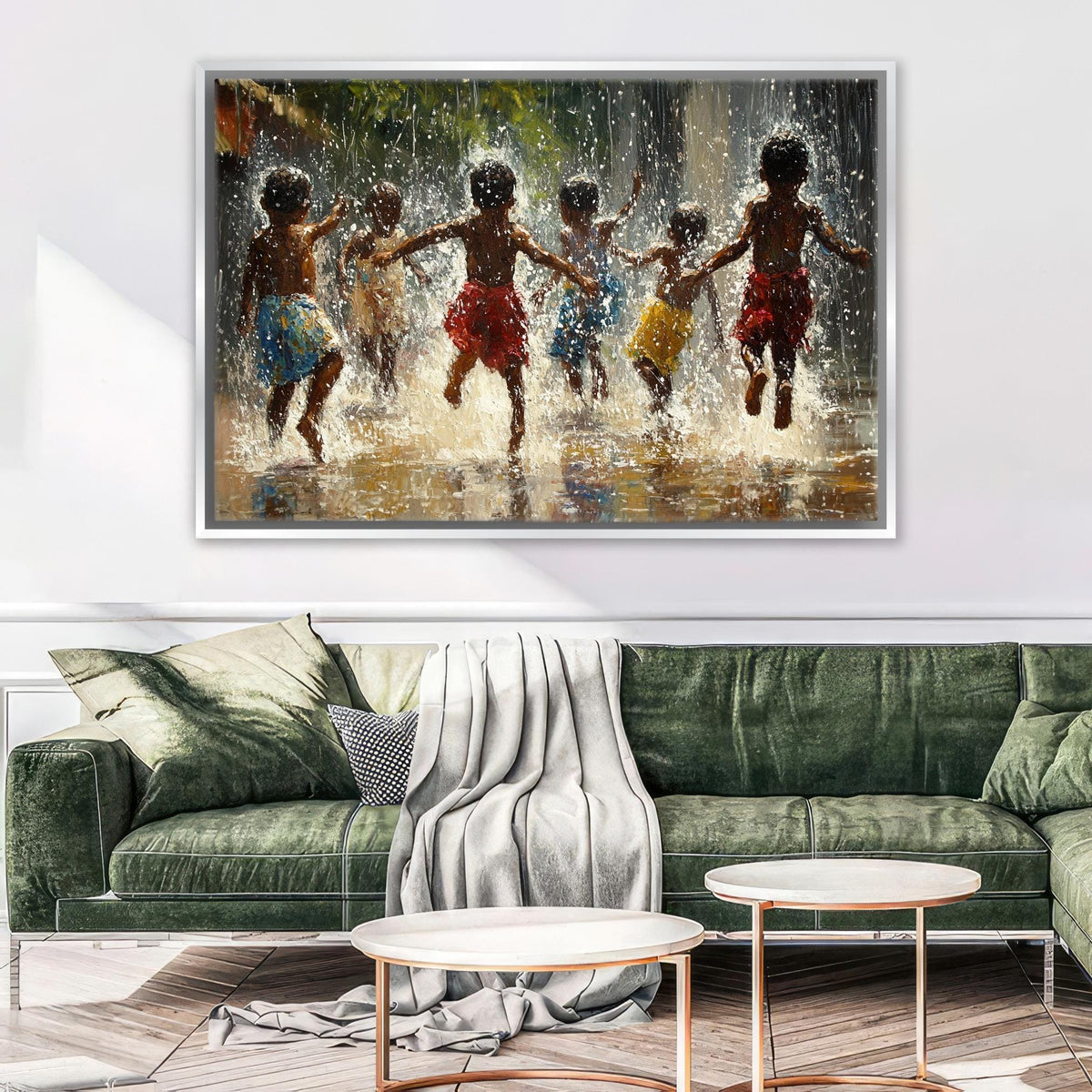 Joyful Rain Splash Digital Art