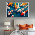 Vibrant Koi Pond Digital Artwork