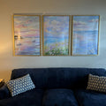 Coastal Serenity Triptych Digital Artwork