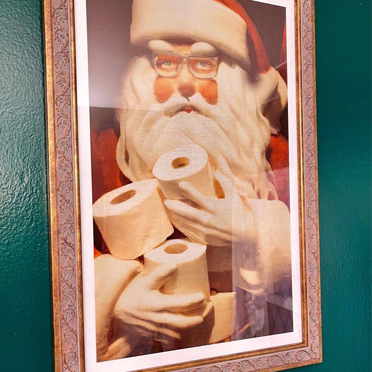 Funny Santa Holding Toilet Paper Digital Download