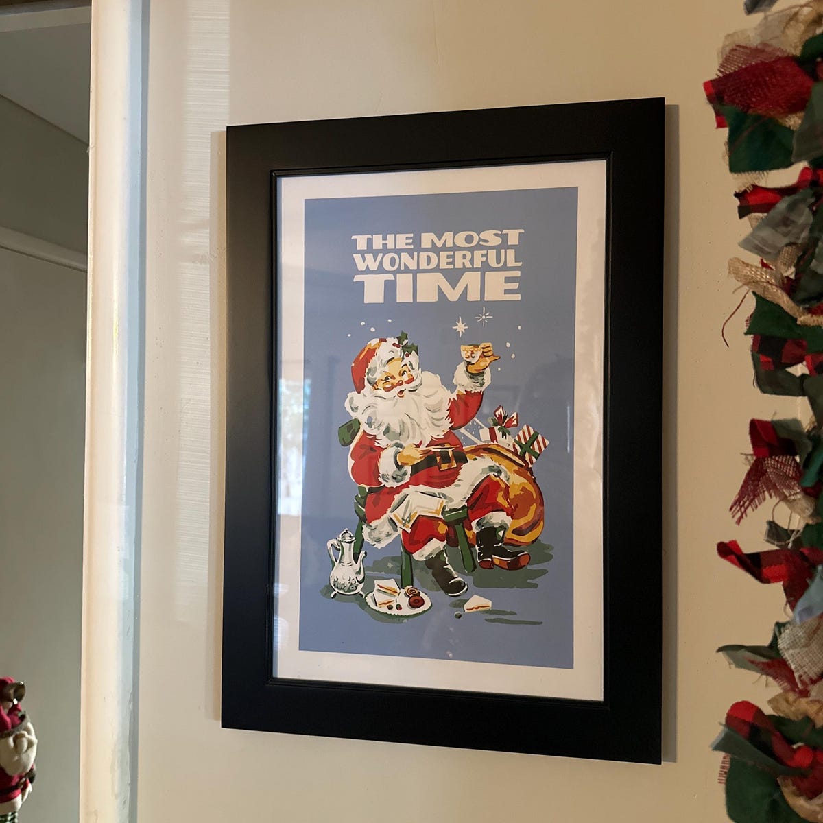 Vintage Santa The Most Wonderful Time Digital Art