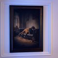 Exhausted Bull Relaxing on Couch Digital Artwork